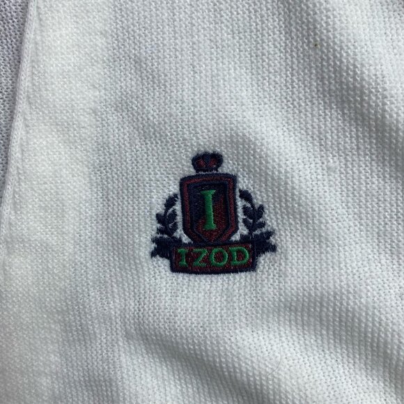 Vintage IZOD Cardigan Button Up Men’s Size XL White Preppy Made in USA Logo - Picture 6 of 8